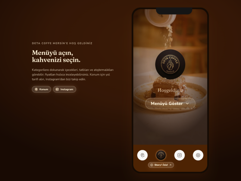 Deta Coffee – Kafe & Dijital Menü Teması