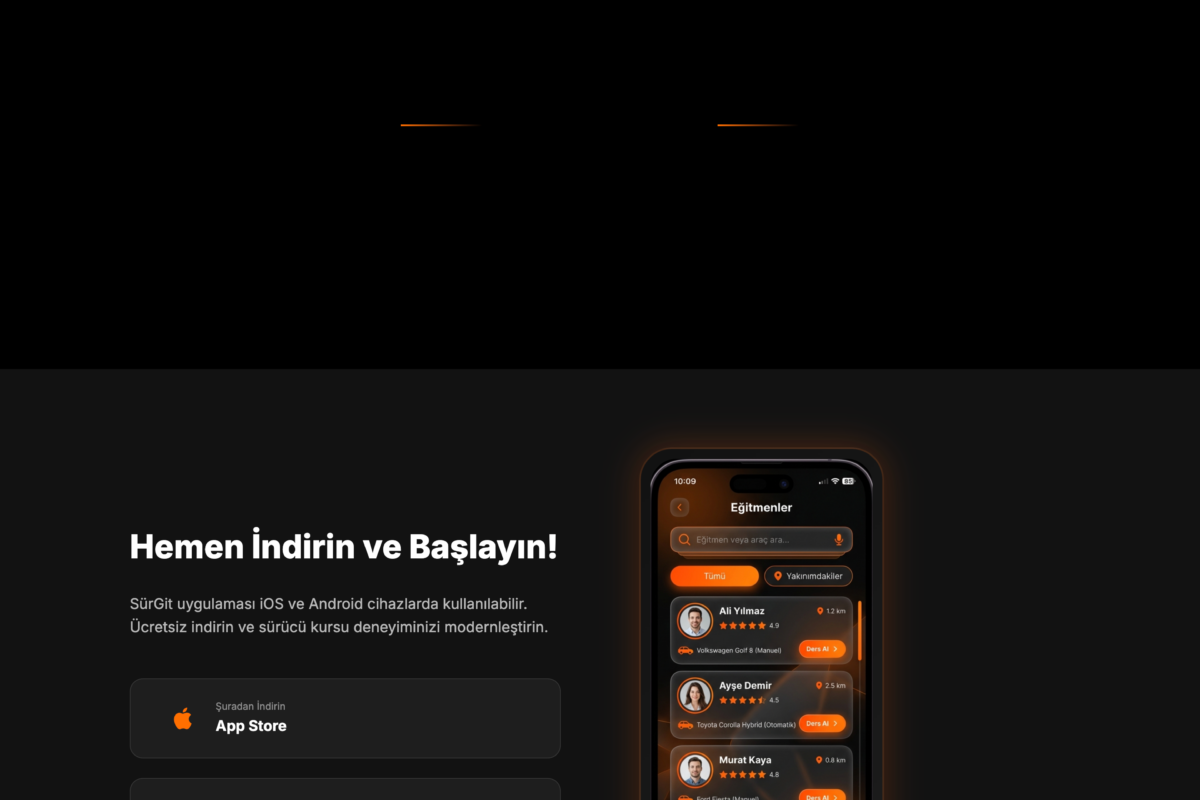 SürGit web sitesi tasarımı - DetaSoft