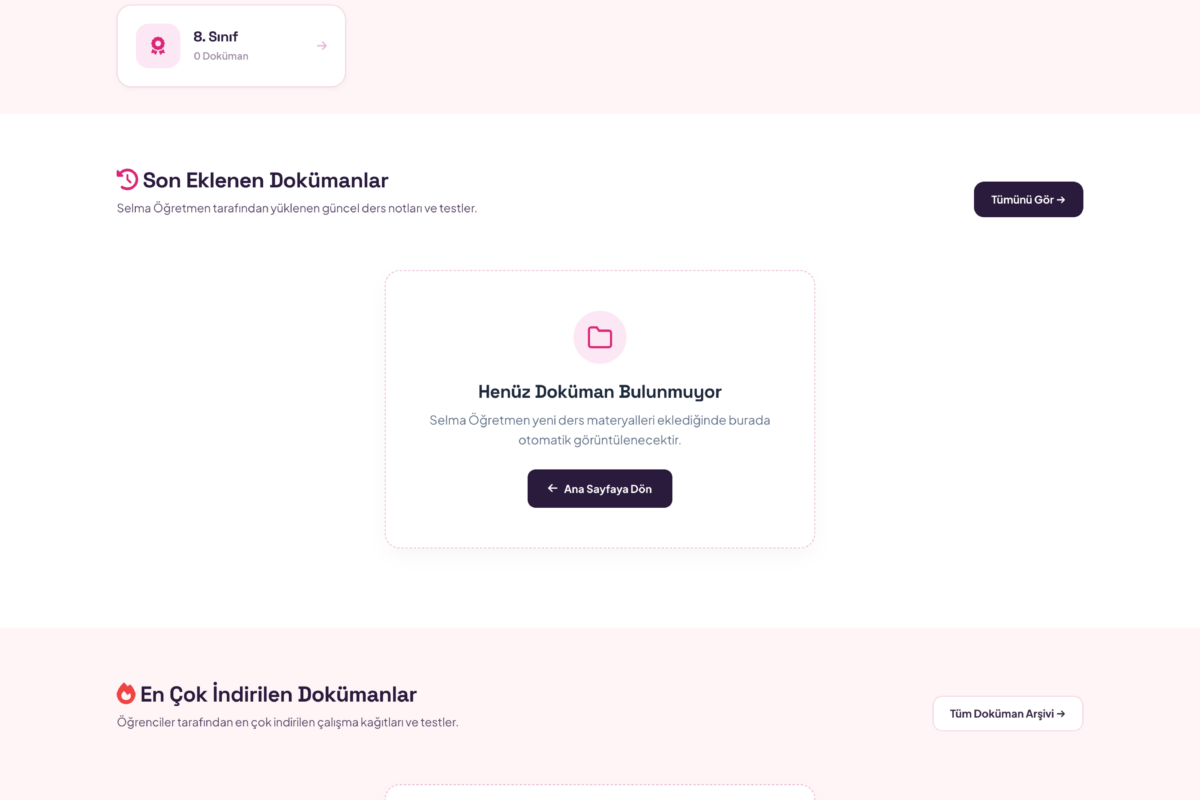 Selma Öğretmen eğitim ve PDF doküman platformu tasarımı - DetaSoft